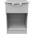Flora 1 Drawer Bedside Cabinet - Grey Ash