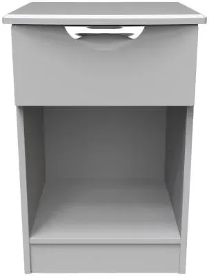 Flora 1 Drawer Bedside Cabinet - Grey image