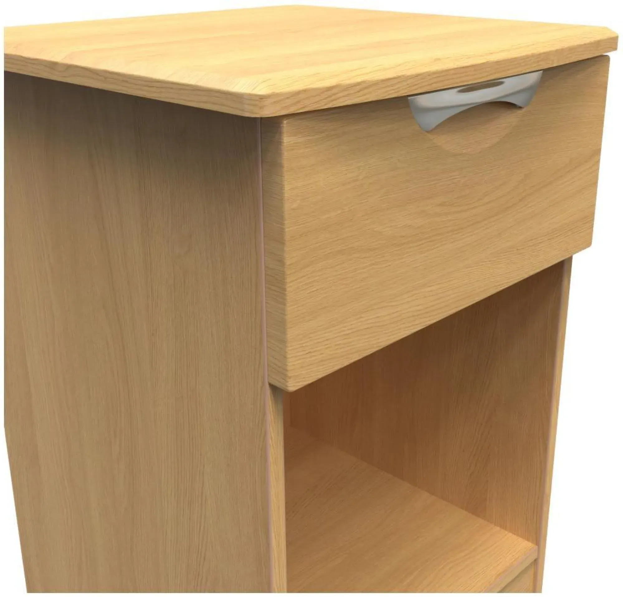 Flora 1 Drawer Bedside Cabinet - Oak
