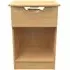 Flora 1 Drawer Bedside Cabinet - Oak
