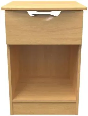 Flora 1 Drawer Bedside Cabinet - Oak