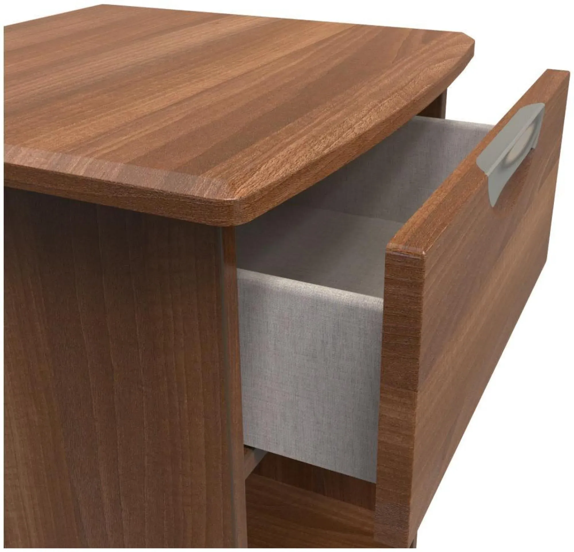 Flora 1 Drawer Bedside Cabinet - Walnut