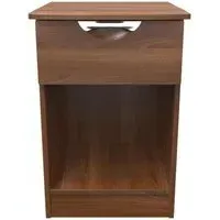 Flora 1 Drawer Bedside Cabinet - Walnut