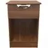 Flora 1 Drawer Bedside Cabinet - Walnut
