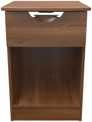 Flora 1 Drawer Bedside Cabinet - Walnut