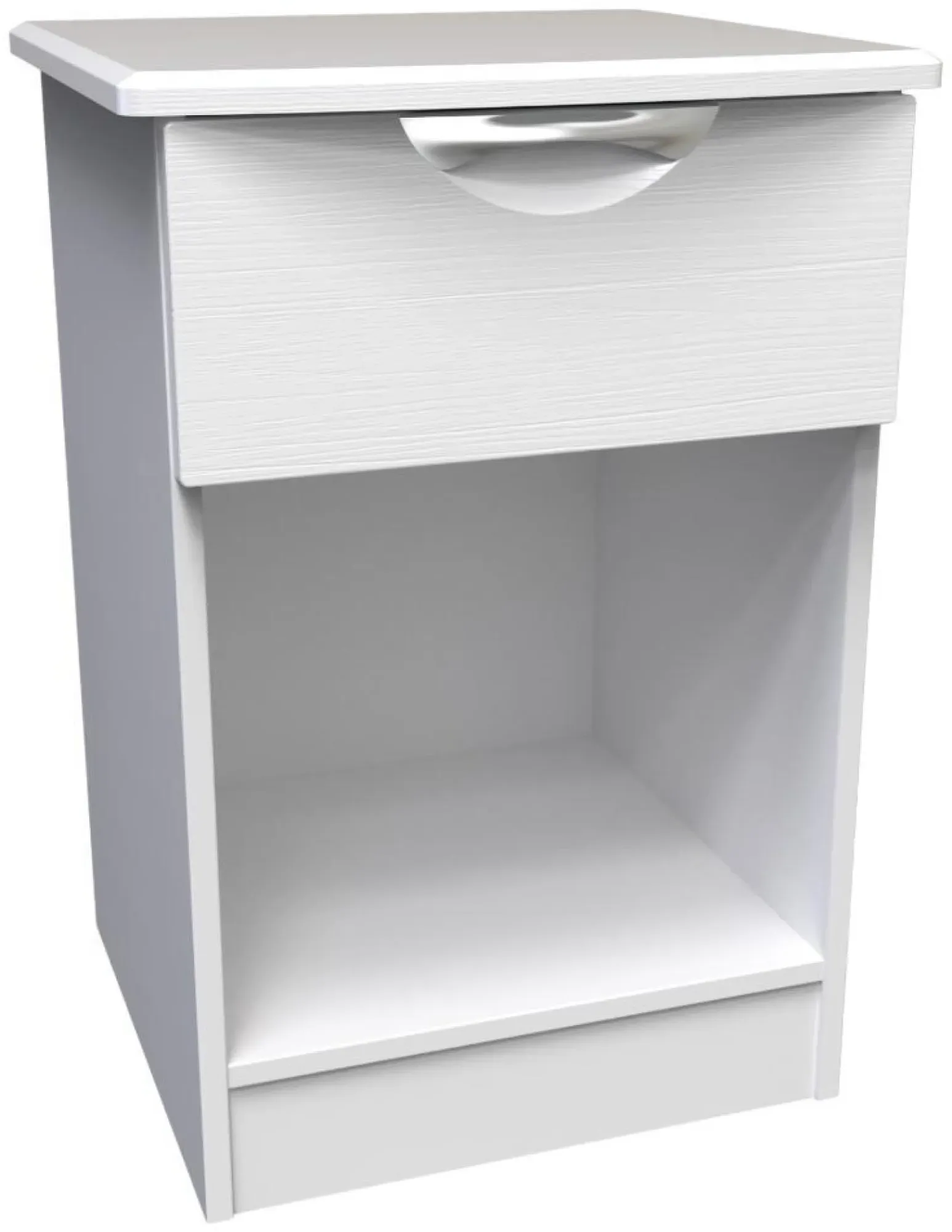 Flora 1 Drawer Bedside Cabinet - White