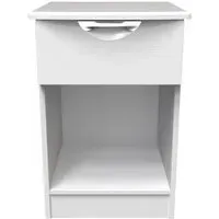 Flora 1 Drawer Bedside Cabinet - White