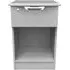 Flora 1 Drawer Bedside Table with Lock - Grey