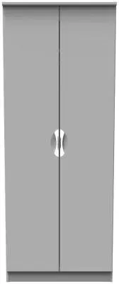Flora 2 Door Tall Wardrobe - Grey image