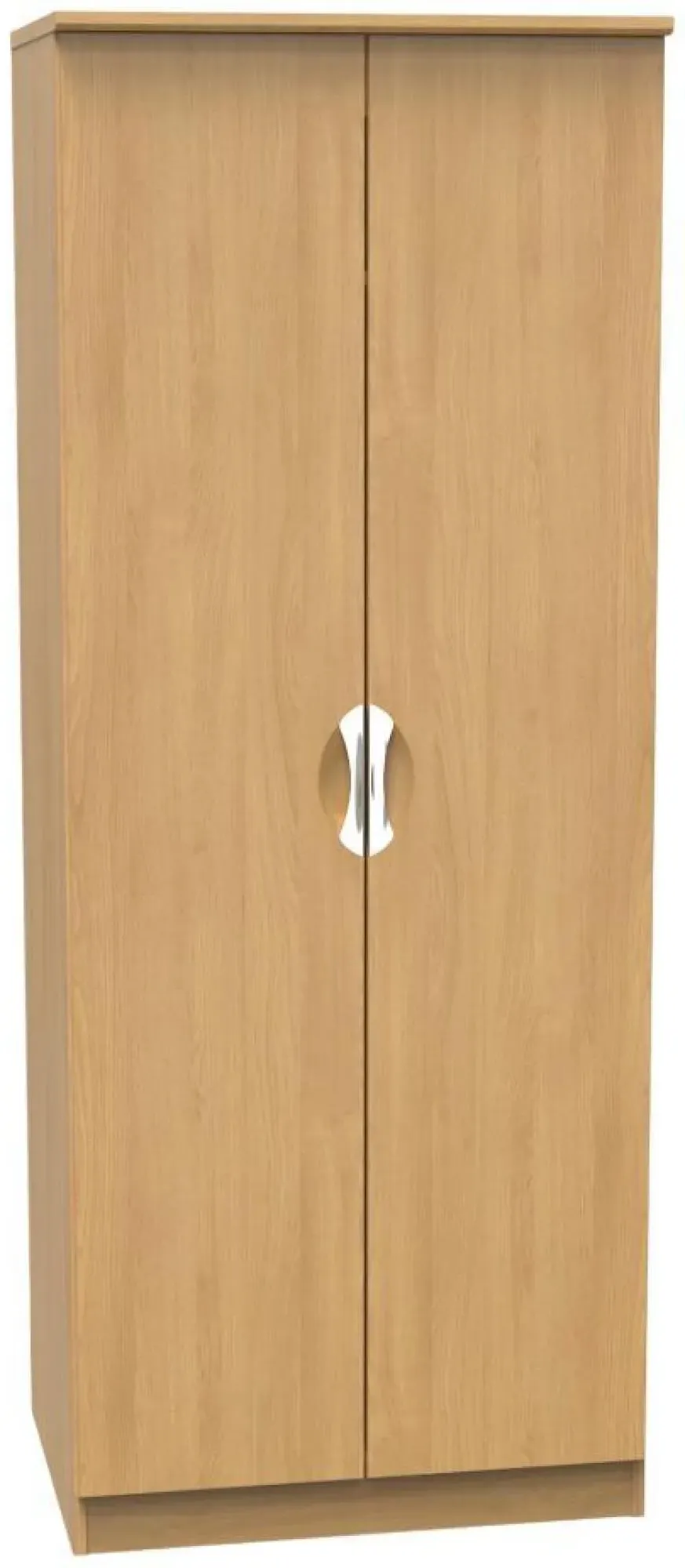 Flora 2 Door Tall Wardrobe - Oak