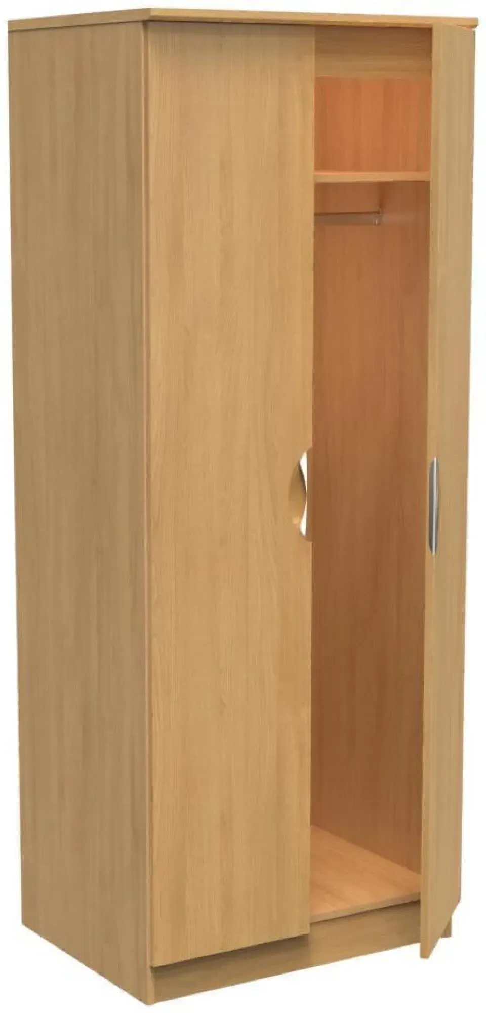 Flora 2 Door Tall Wardrobe - Oak
