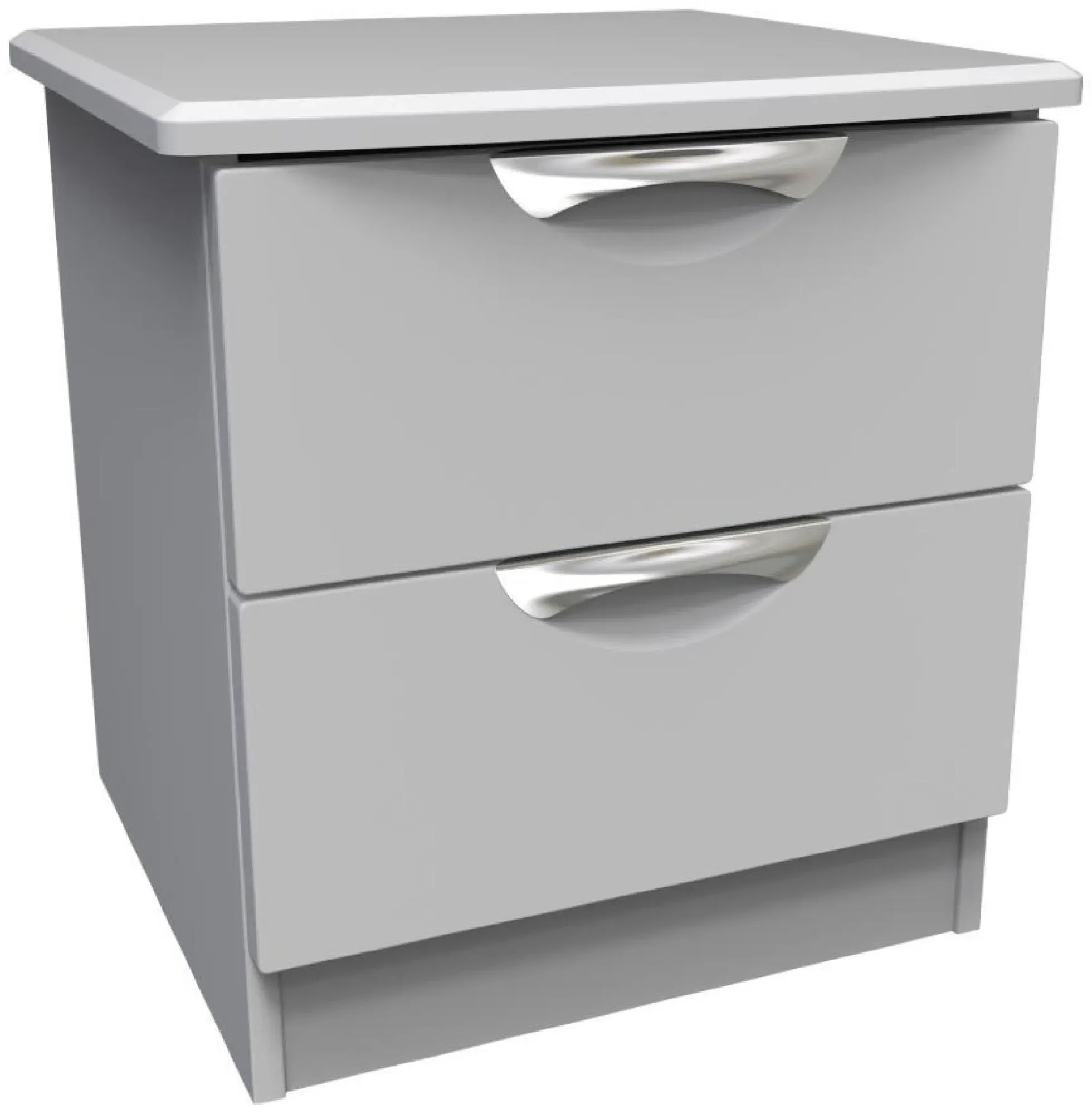 Flora 2 Drawer Bedside Cabinet - Grey