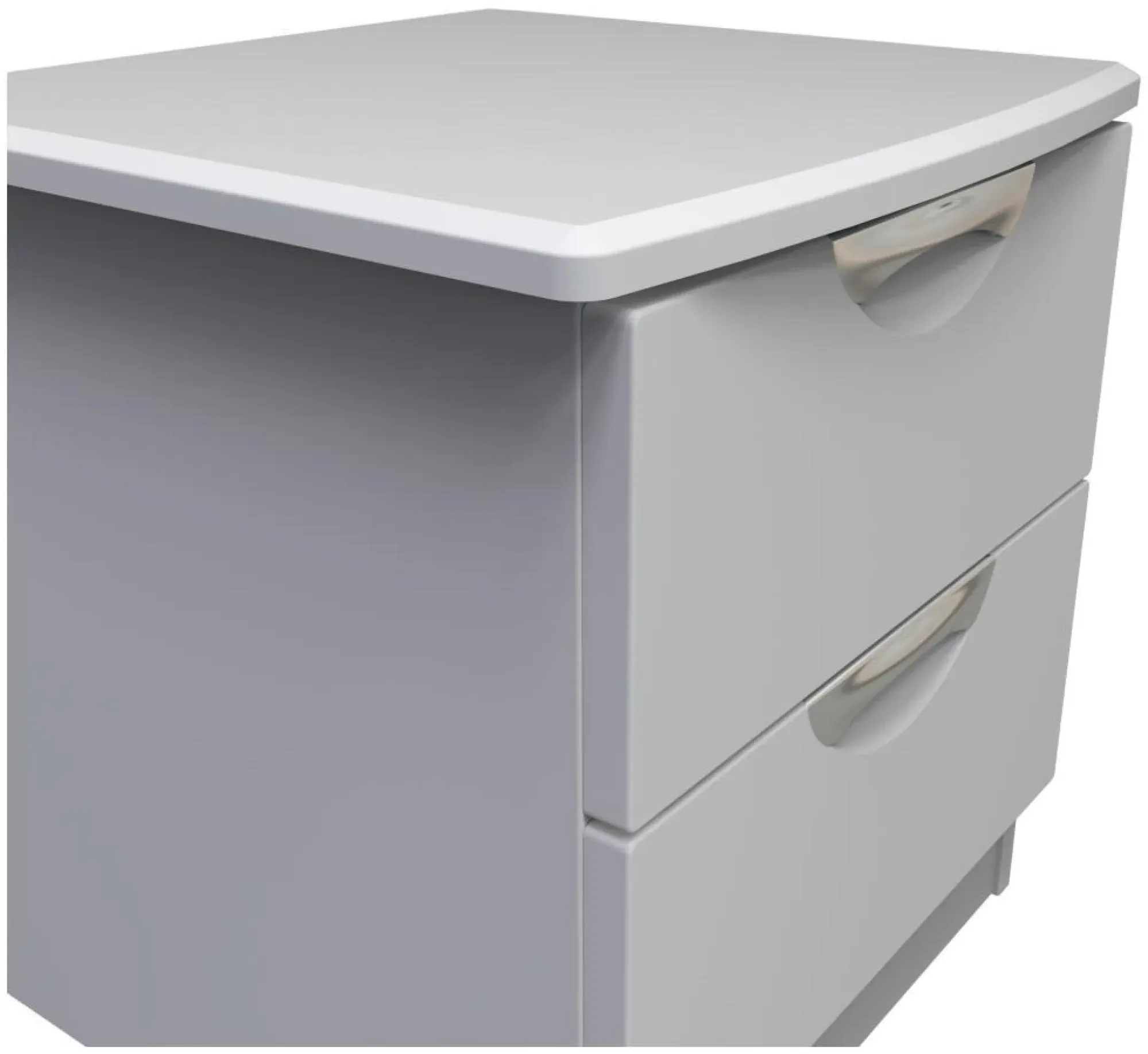 Flora 2 Drawer Bedside Cabinet - Grey
