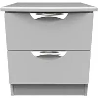 Flora 2 Drawer Bedside Cabinet - Grey