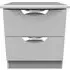 Flora 2 Drawer Bedside Cabinet - Grey