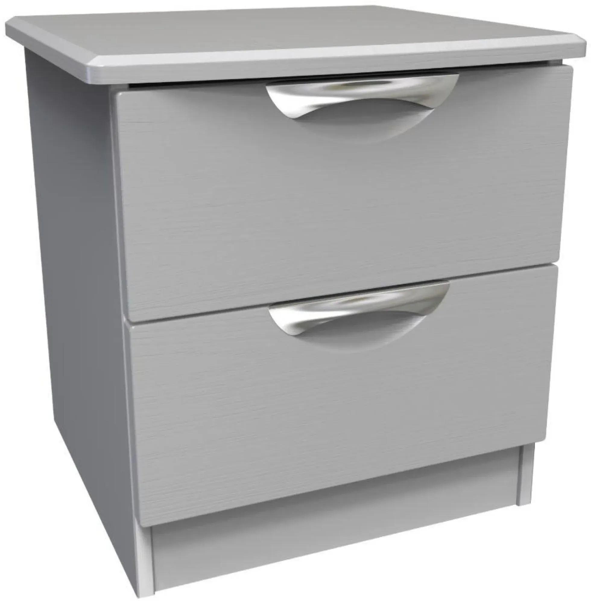 Flora 2 Drawer Bedside Cabinet - Grey Ash