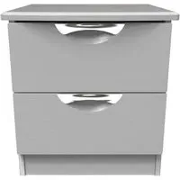 Flora 2 Drawer Bedside Cabinet - Grey Ash
