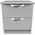 Flora 2 Drawer Bedside Cabinet - Grey Ash