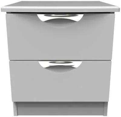 Flora 2 Drawer Bedside Cabinet - Grey image