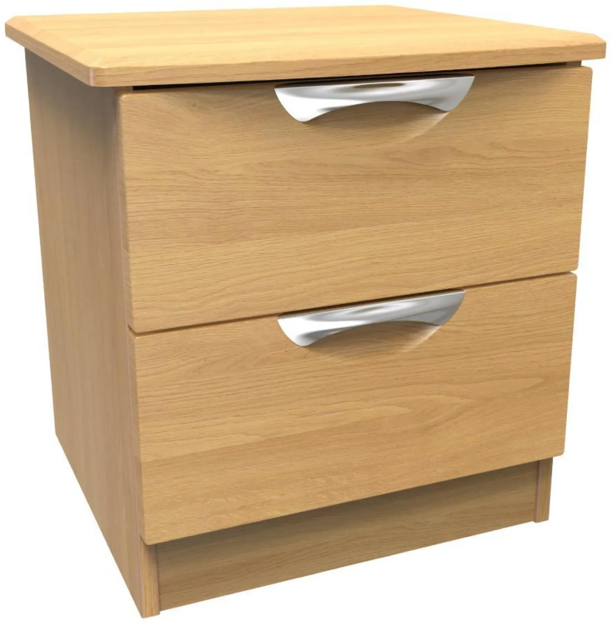 Flora 2 Drawer Bedside Cabinet - Oak
