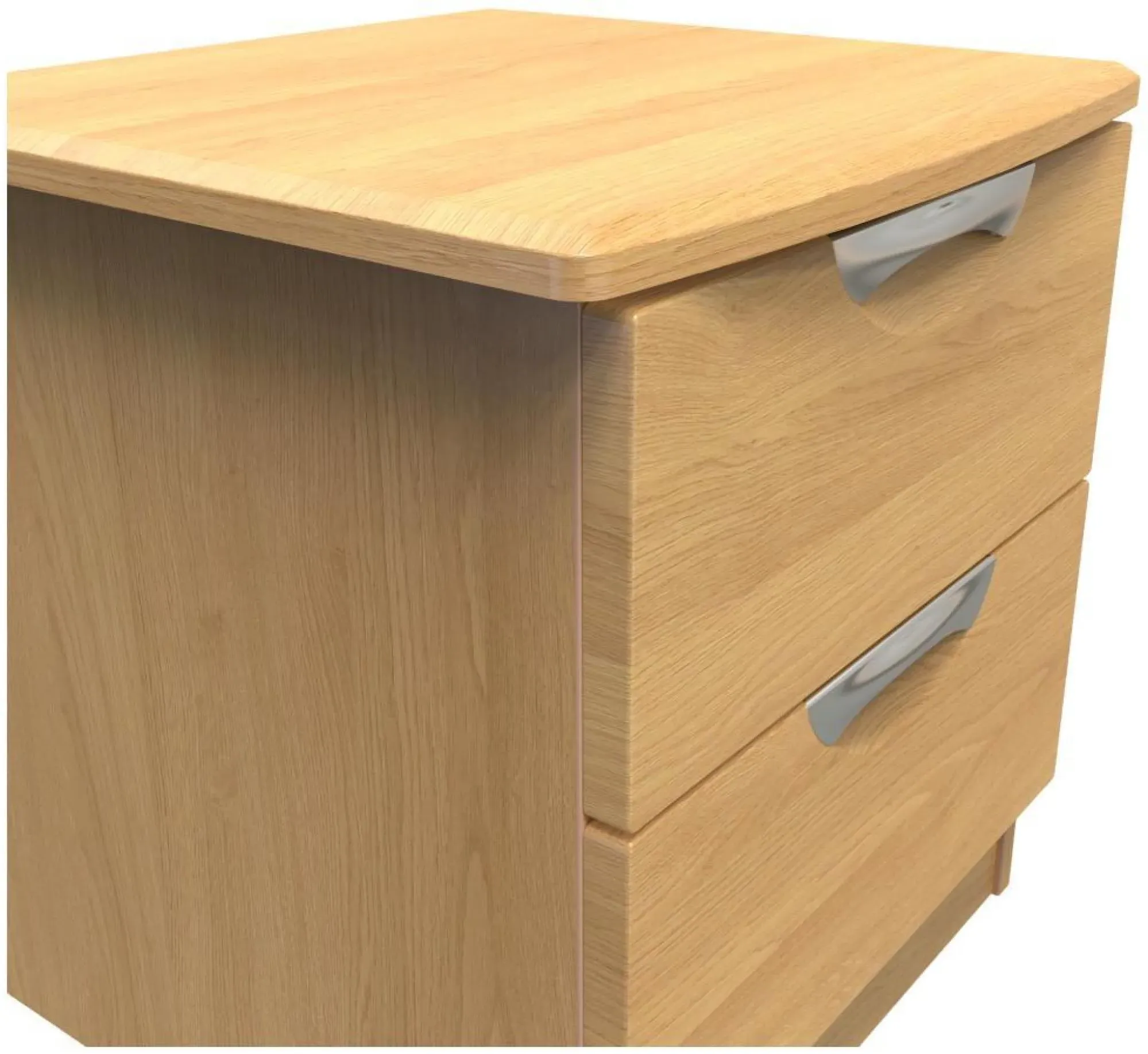 Flora 2 Drawer Bedside Cabinet - Oak