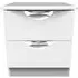 Flora 2 Drawer Bedside Cabinet - White Ash
