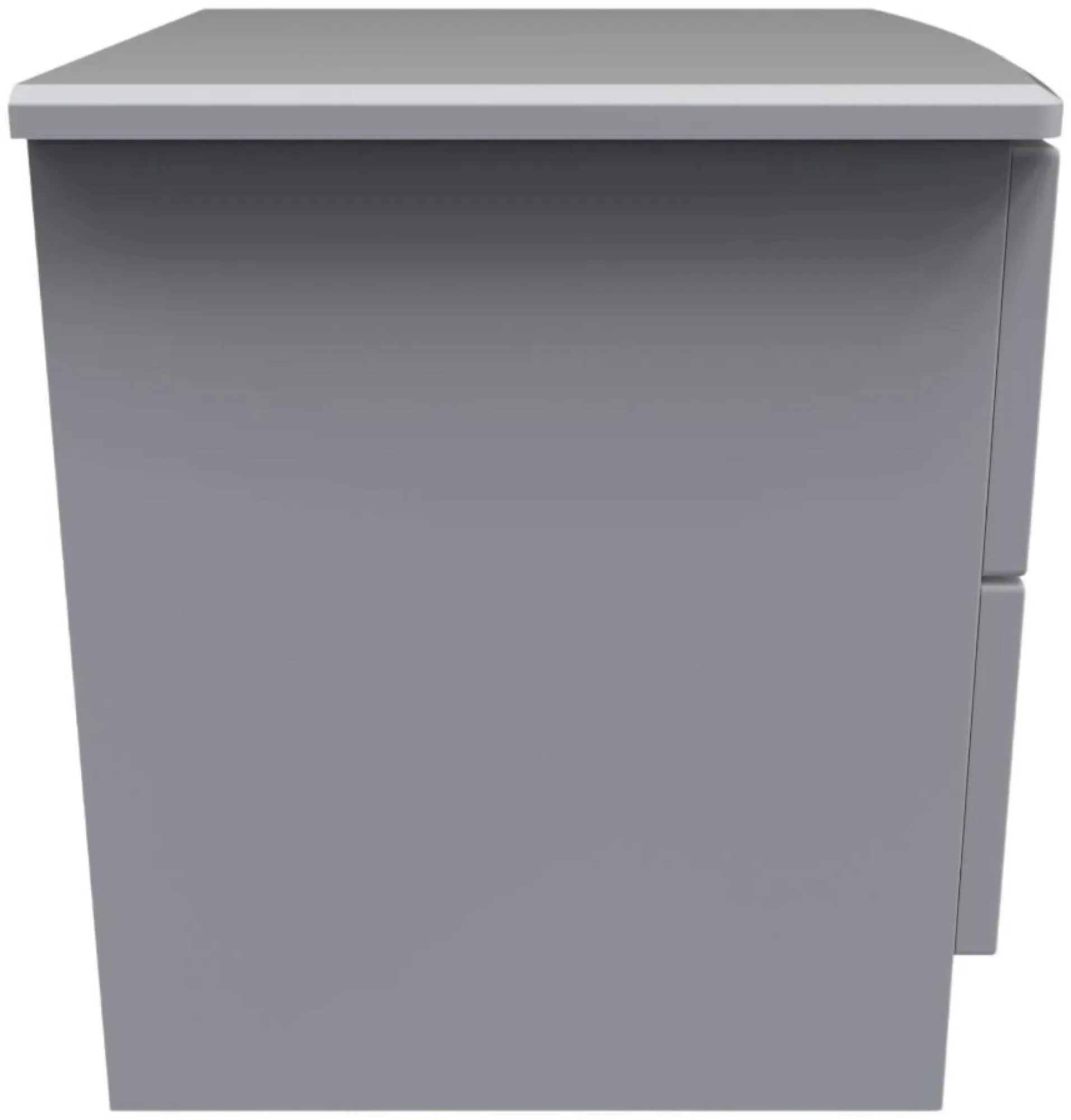 Flora 2 Drawer Bedside Cabinet with Lock - Grey
