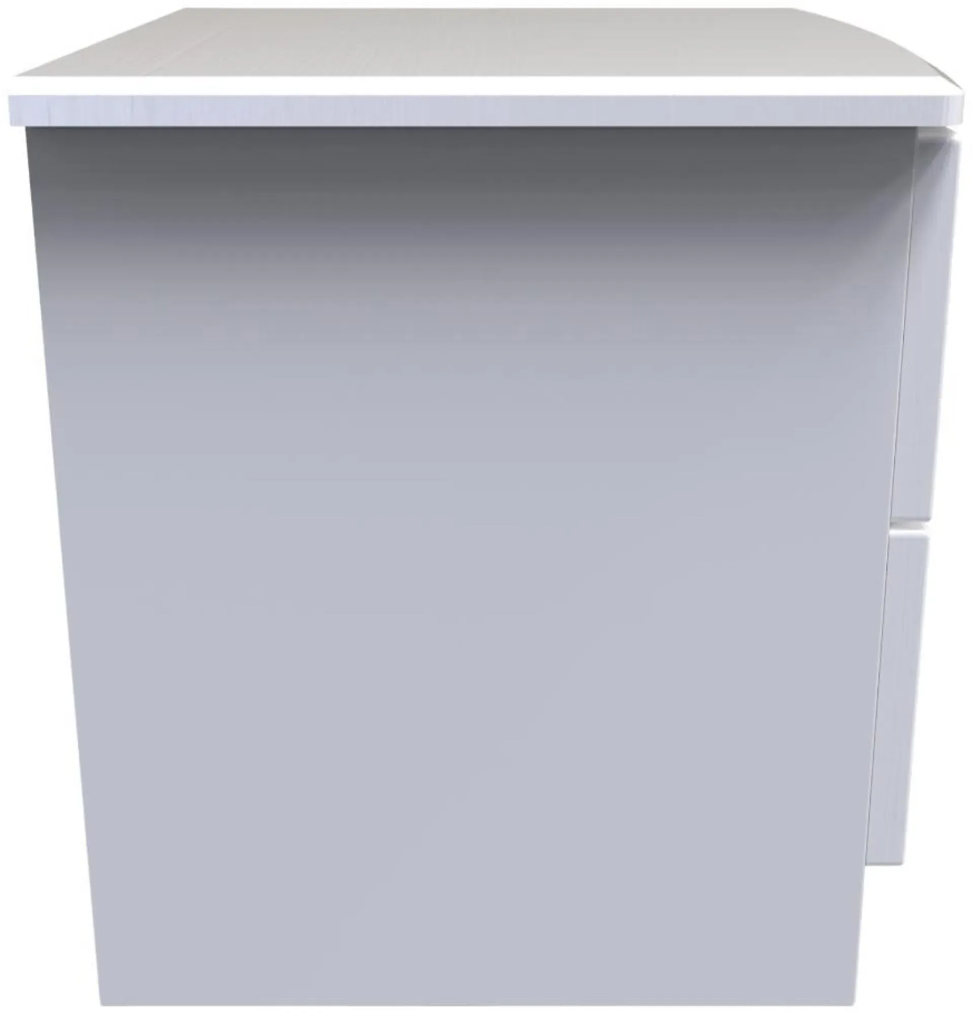 Flora 2 Drawer Bedside Cabinet with Lock - White Ash