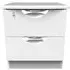 Flora 2 Drawer Bedside Cabinet with Lock - White Ash