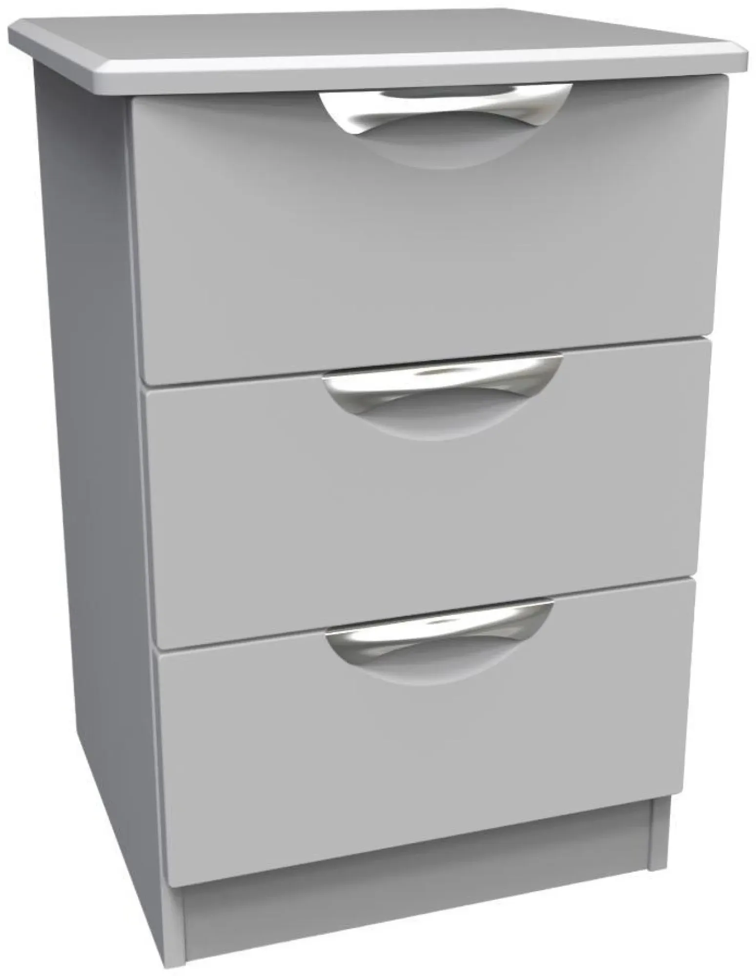 Flora 3 Drawer Bedside Cabinet - Grey