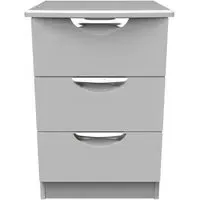 Flora 3 Drawer Bedside Cabinet - Grey