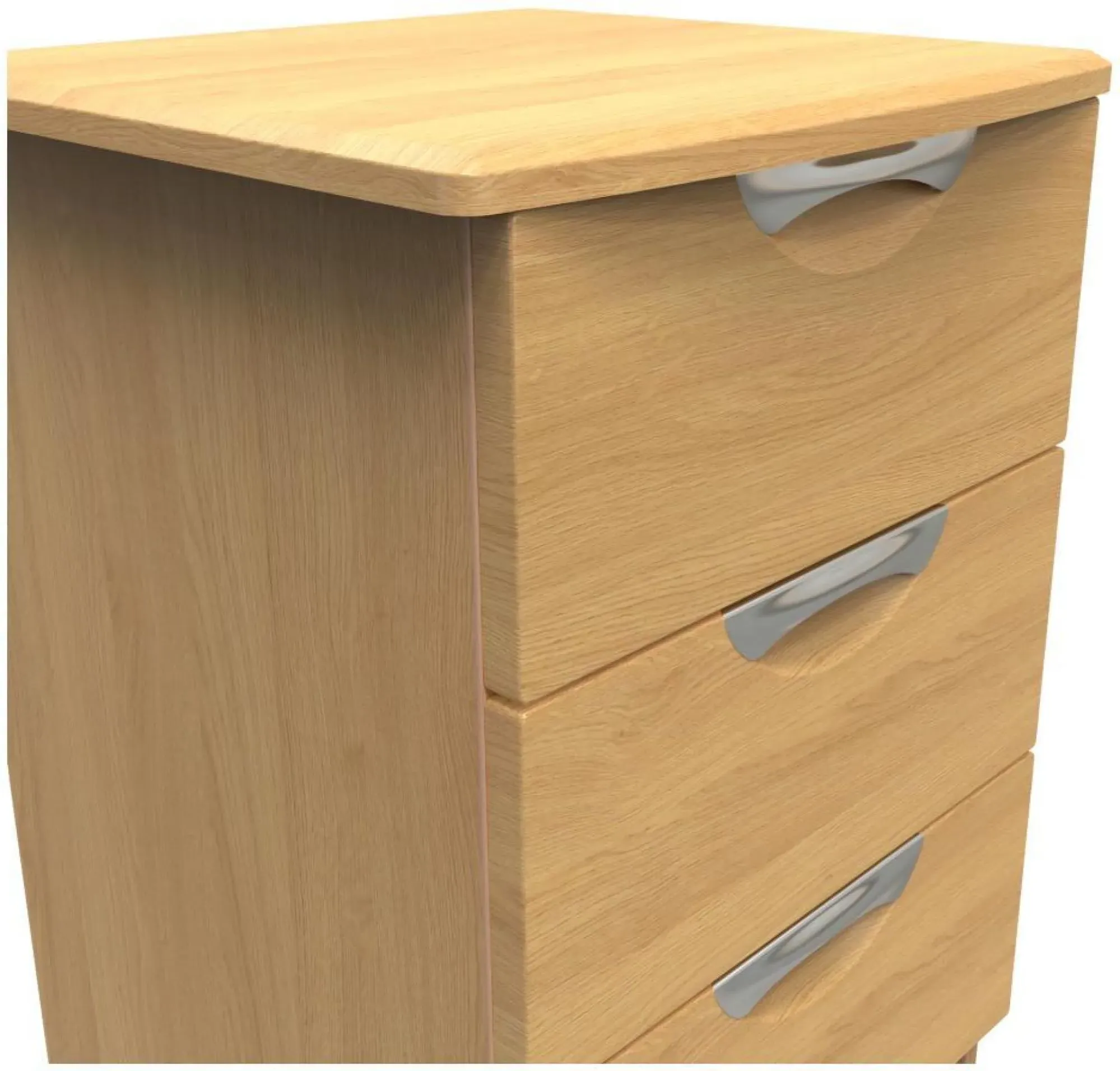 Flora 3 Drawer Bedside Cabinet - Oak