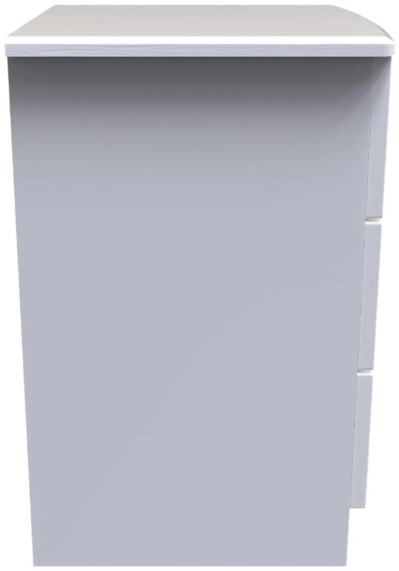 Flora 3 Drawer Bedside Cabinet - White