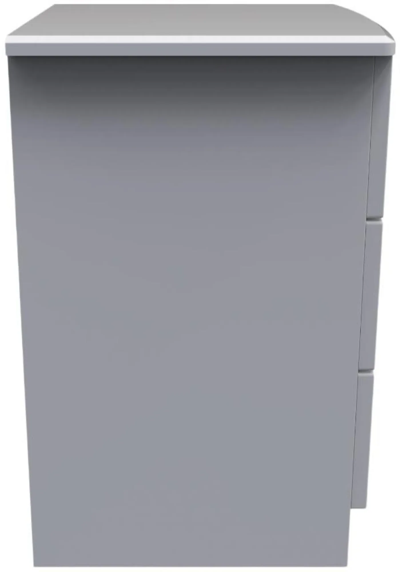 Flora 3 Drawer Bedside Cabinet with Lock - Grey