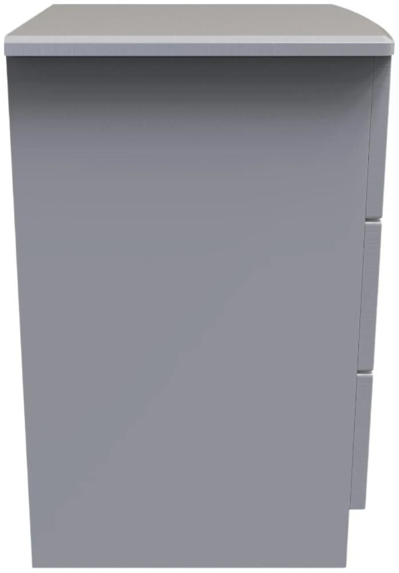 Flora 3 Drawer Bedside Cabinet with Lock - Grey Ash