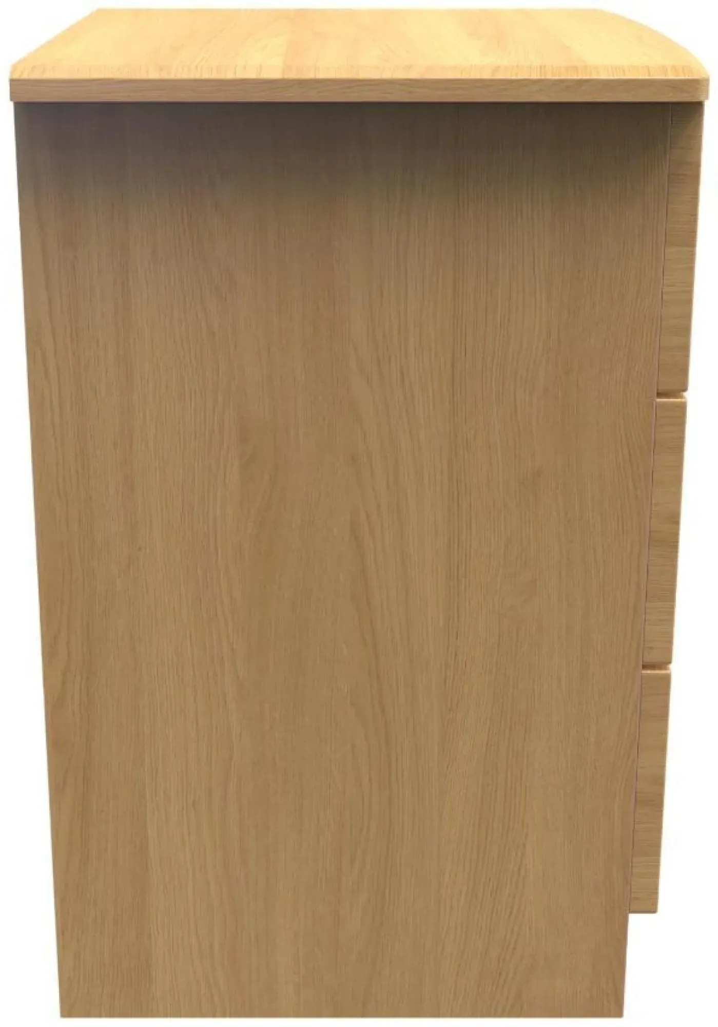 Flora 3 Drawer Bedside Cabinet with Lock - Oak