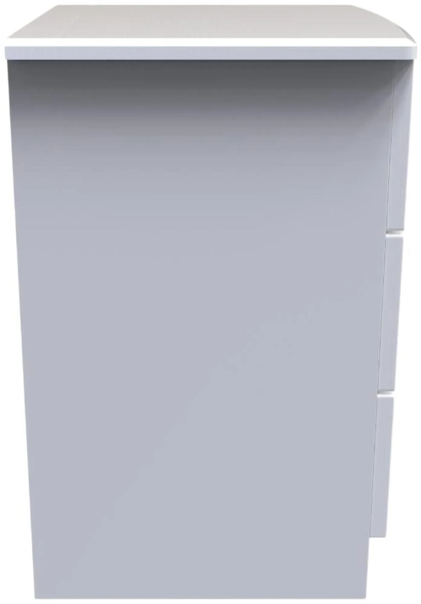 Flora 3 Drawer Bedside Cabinet with Lock - White