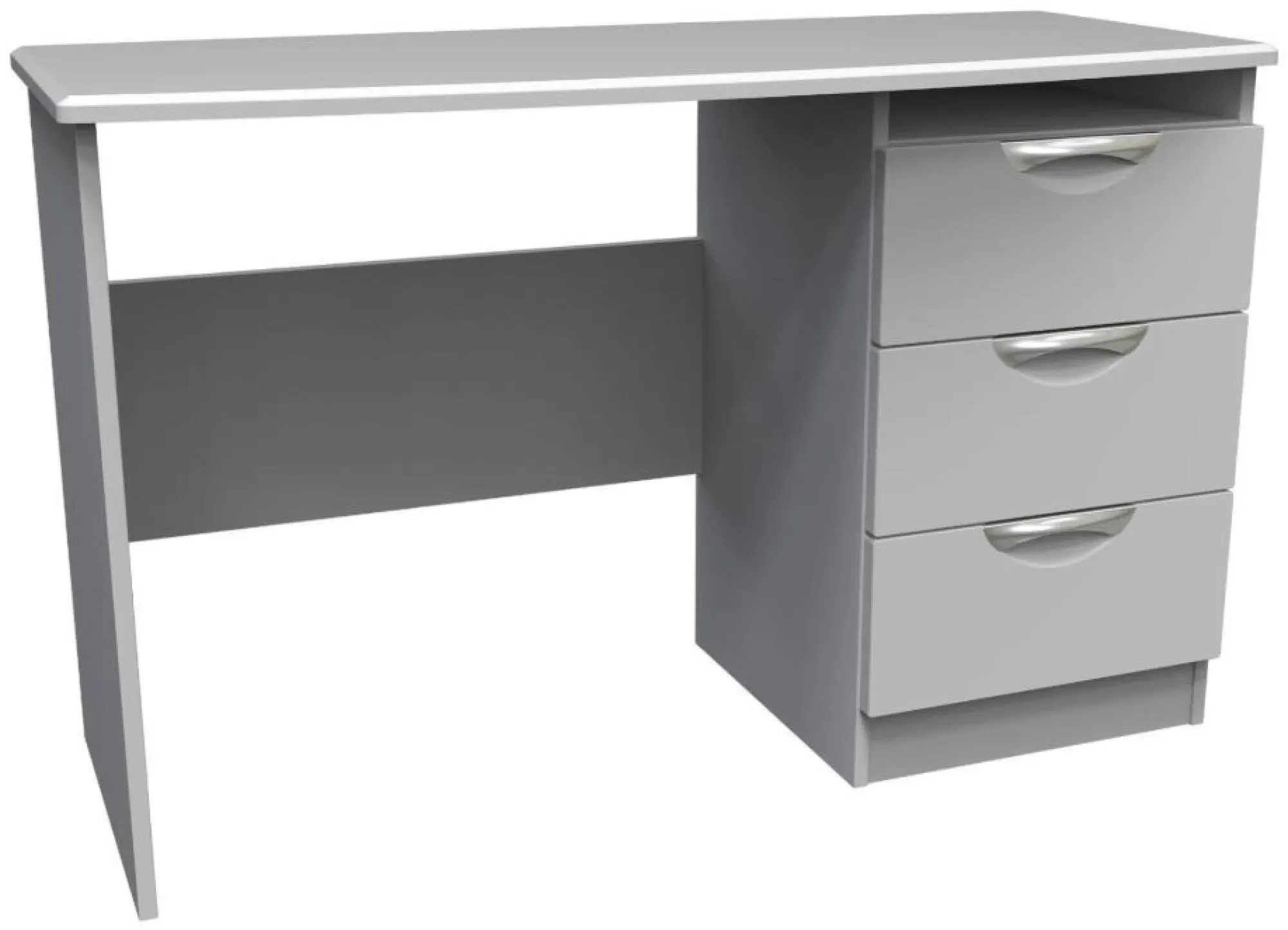 Flora 3 Drawer Desk - Grey