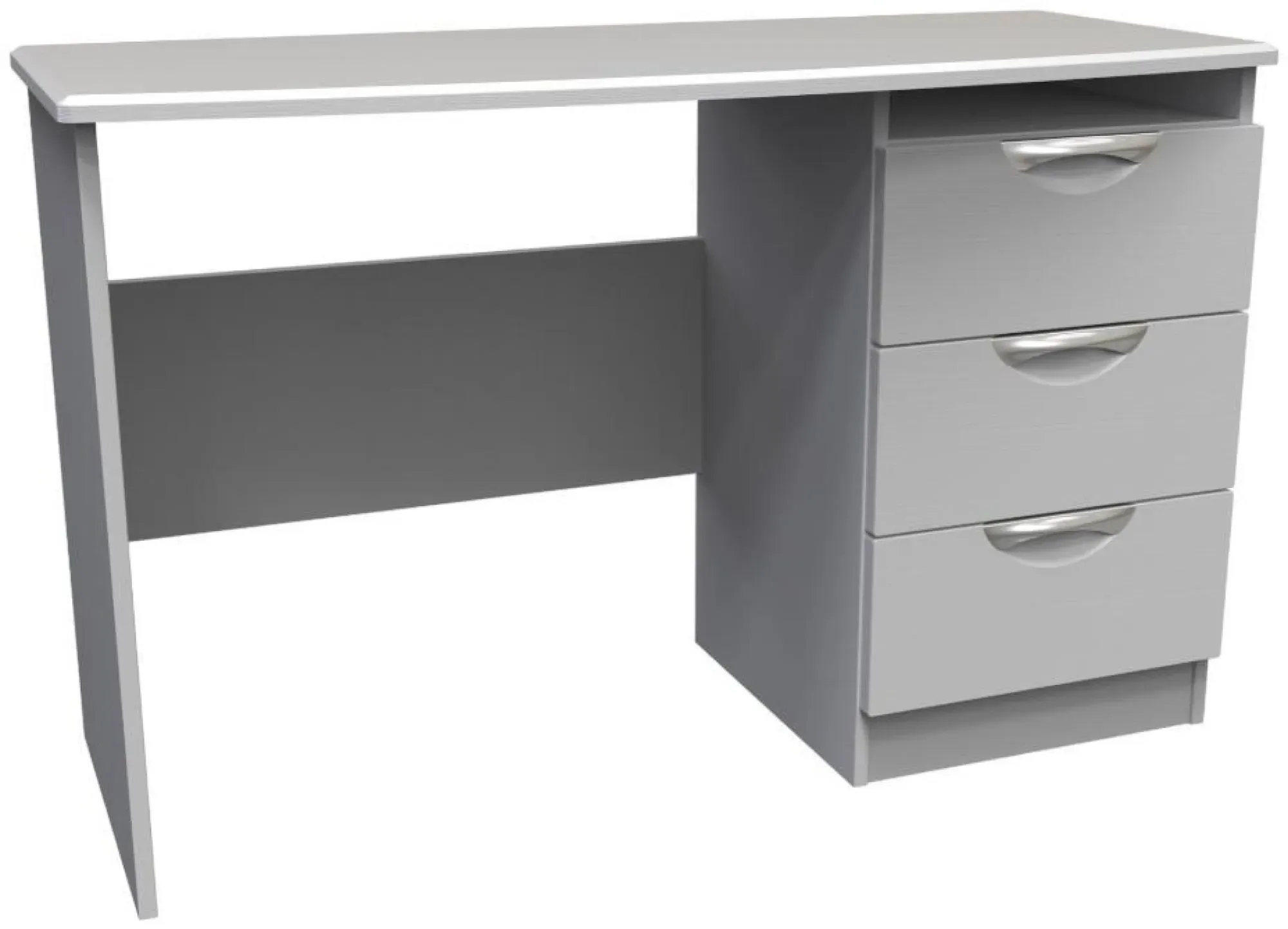 Flora 3 Drawer Desk - Grey Ash