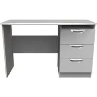 Flora 3 Drawer Desk - Grey Ash