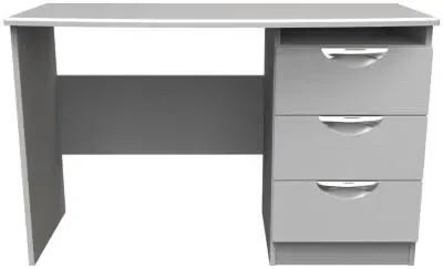 Flora 3 Drawer Desk - Grey Ash
