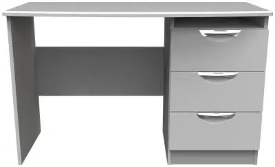 Flora 3 Drawer Desk - Grey image
