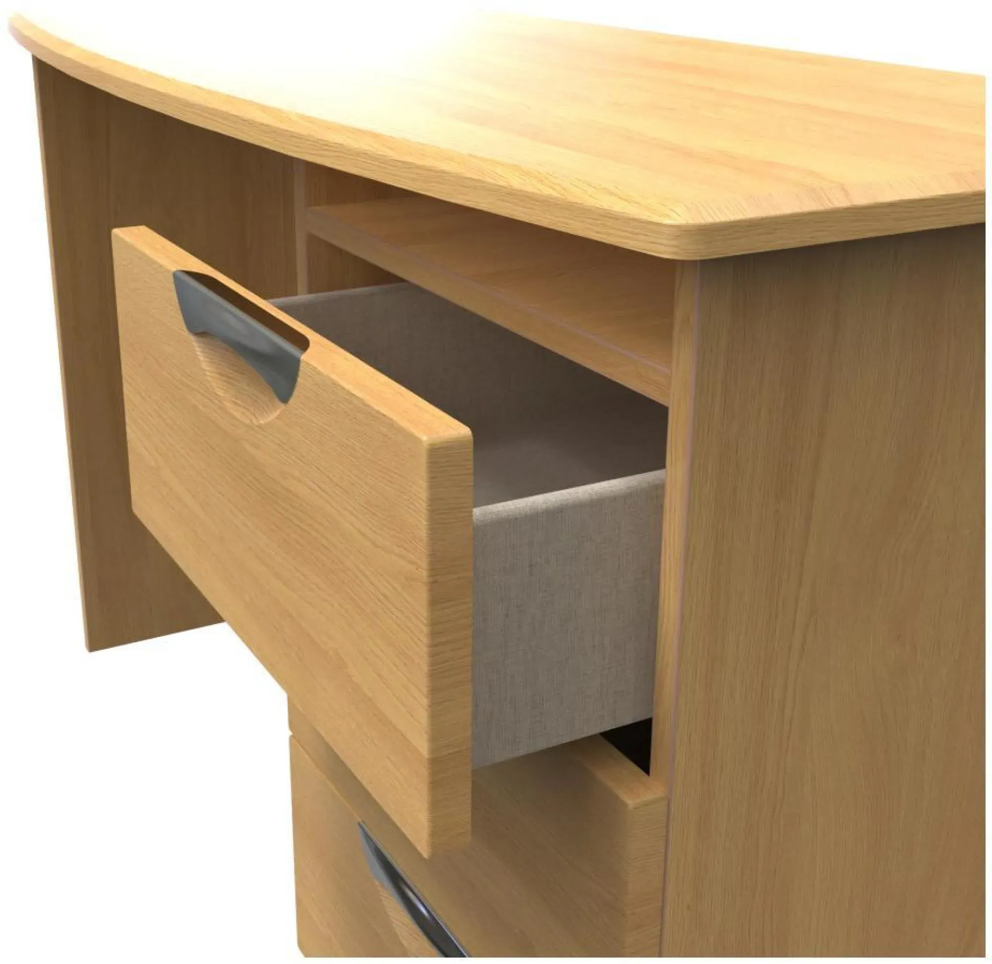 Flora 3 Drawer Desk - Oak