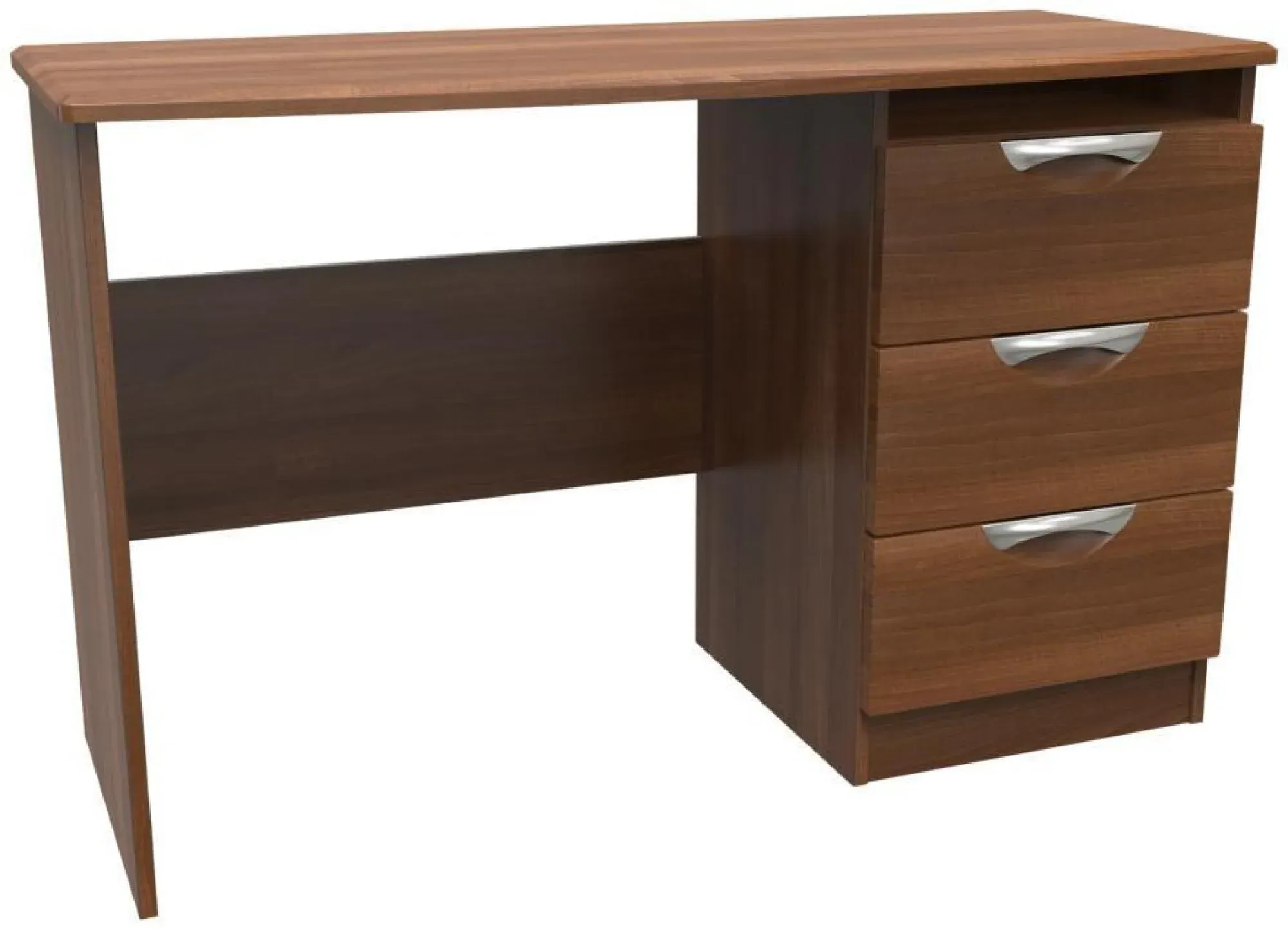 Flora 3 Drawer Desk - Walnut