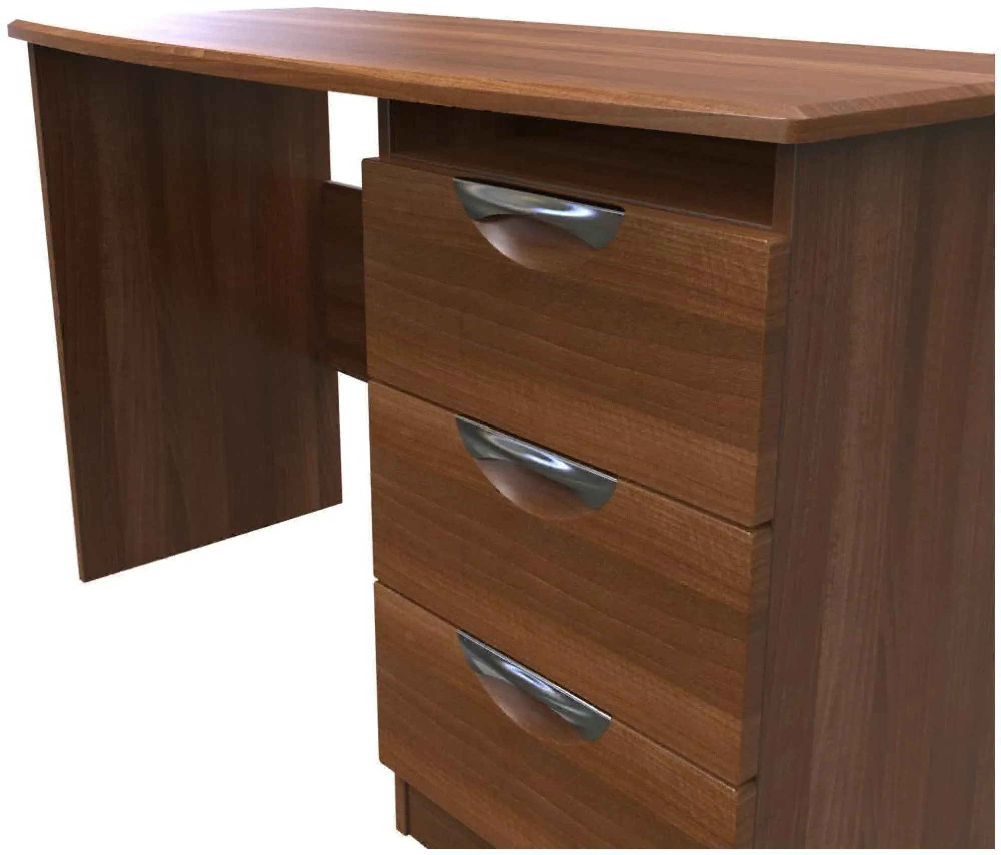 Flora 3 Drawer Desk - Walnut