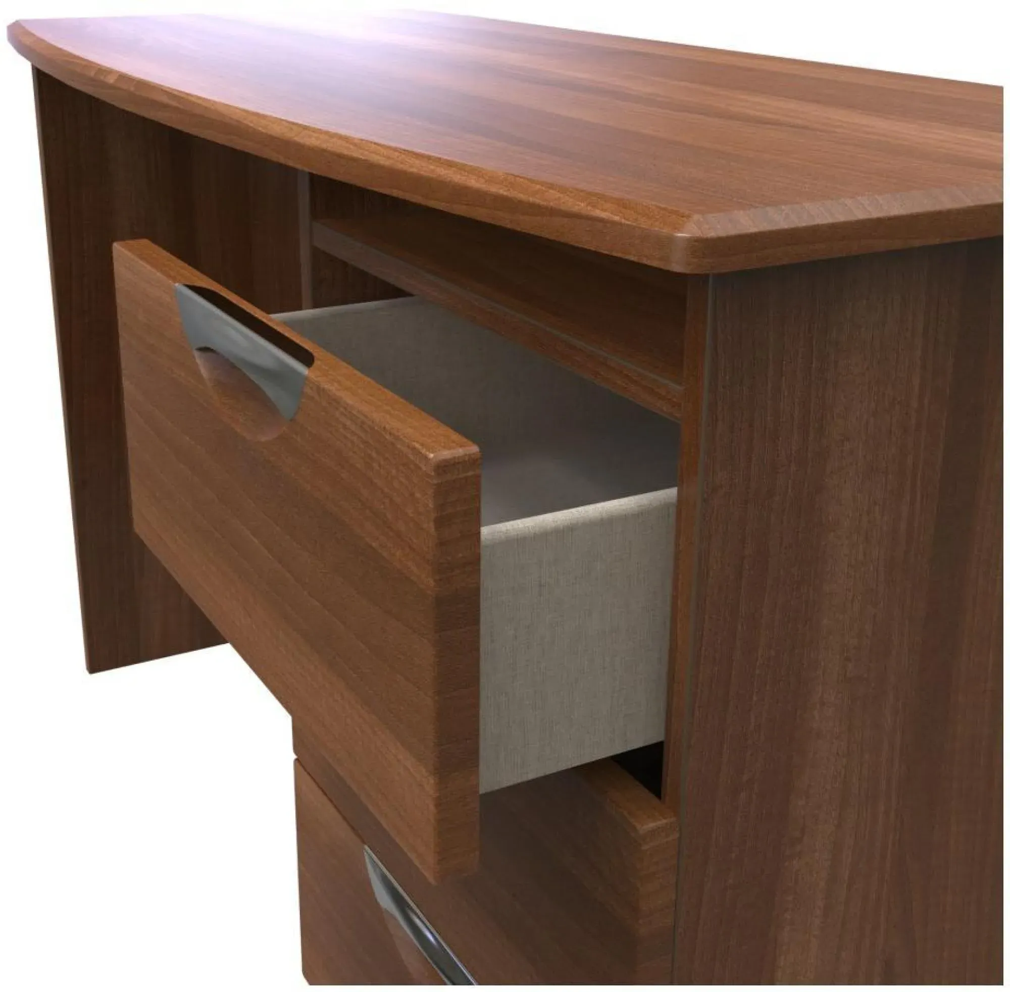 Flora 3 Drawer Desk - Walnut