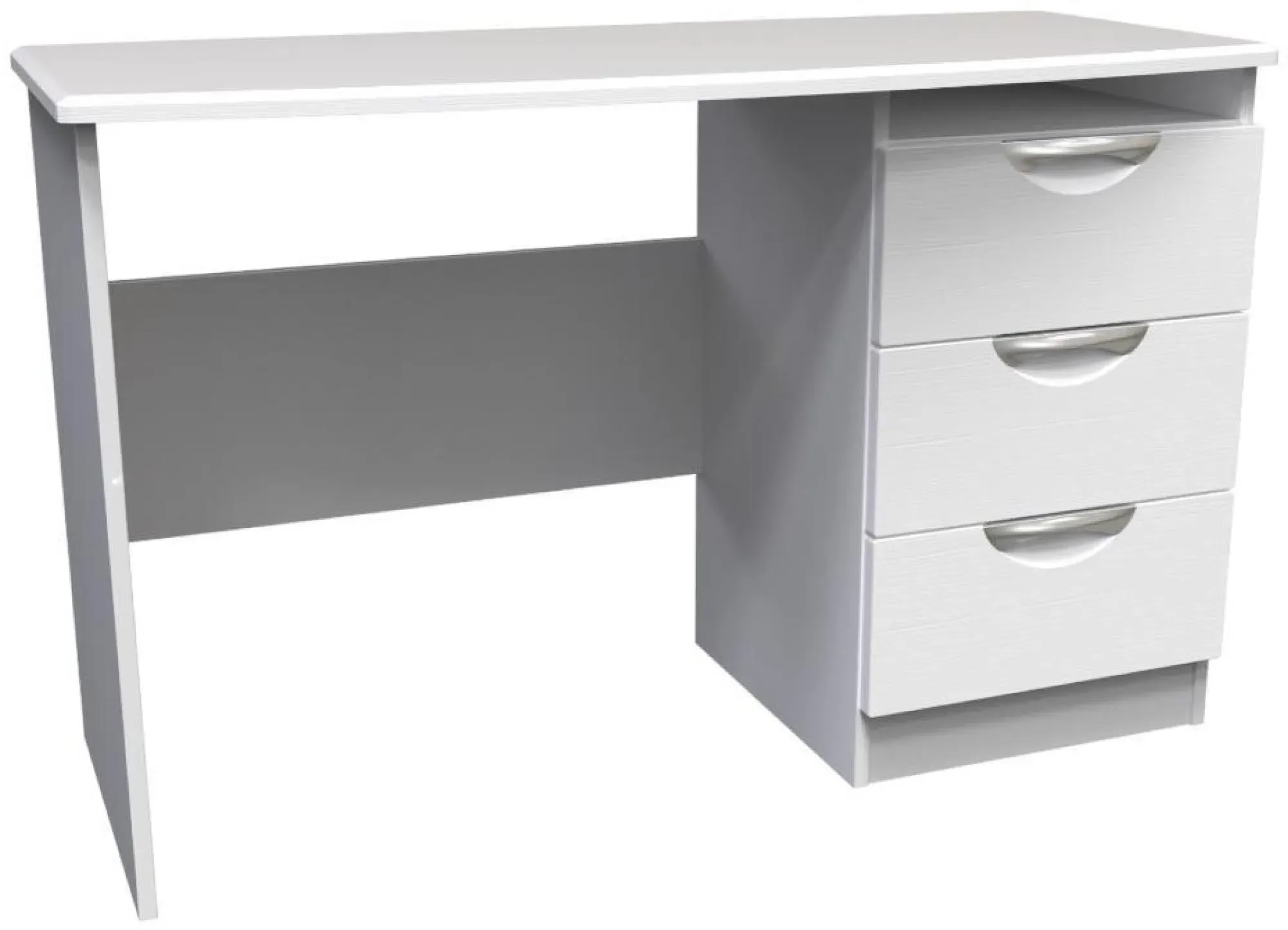 Flora 3 Drawer Desk - White Ash