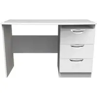 Flora 3 Drawer Desk - White Ash