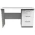 Flora 3 Drawer Desk - White Ash