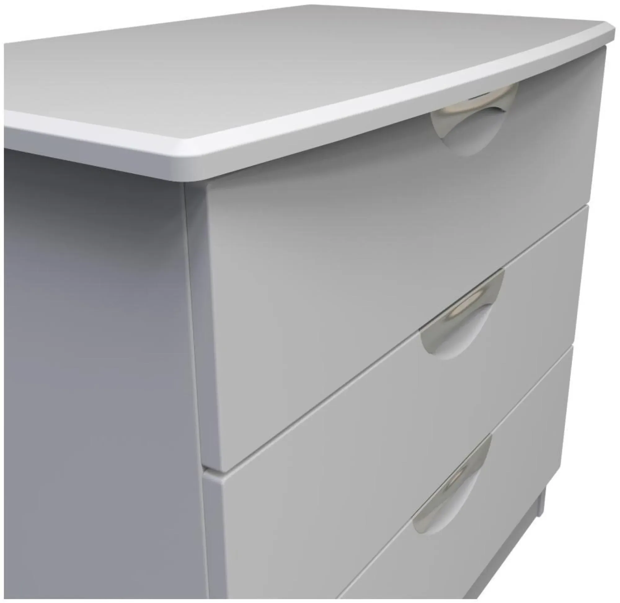 Flora 3 Drawer Small Chest - Grey